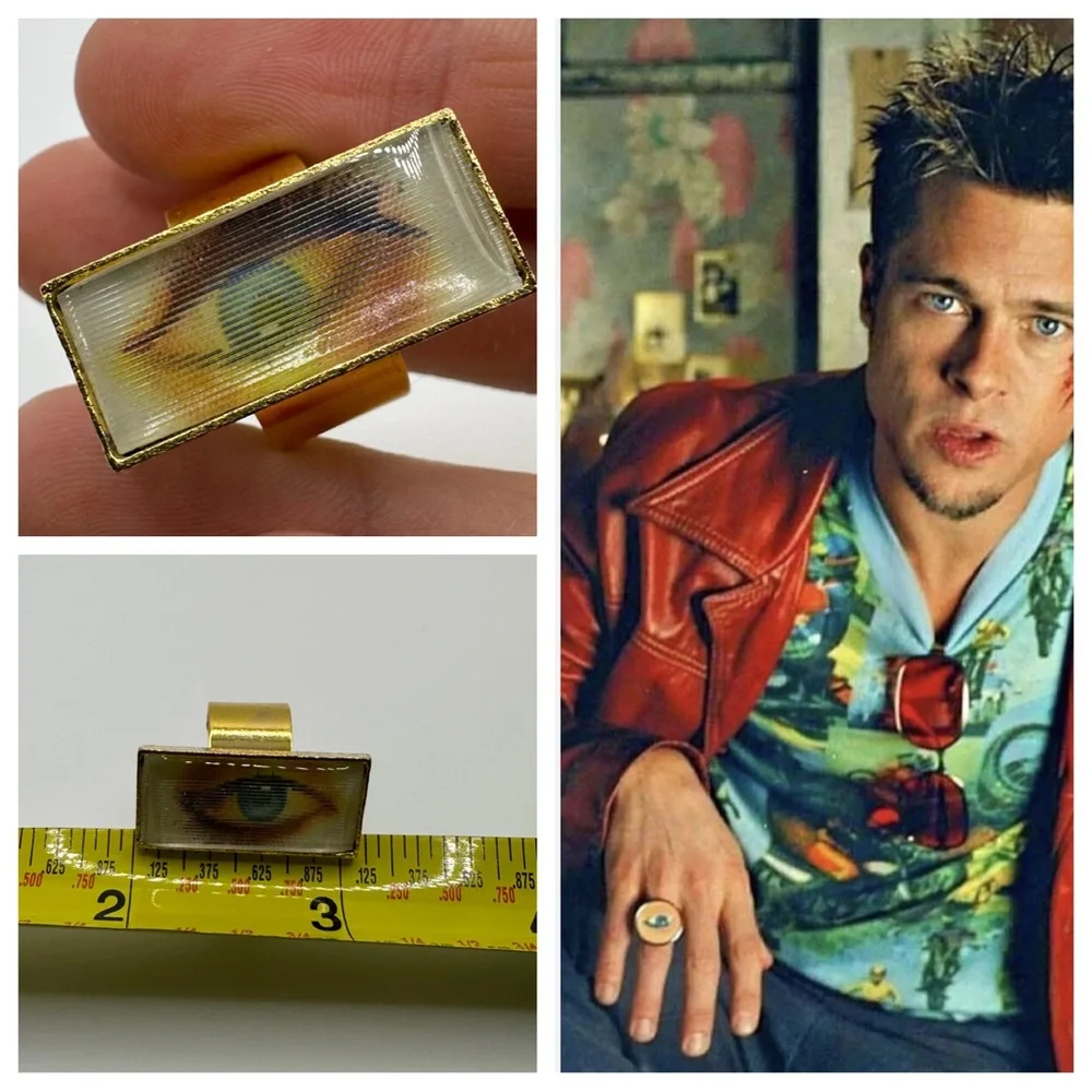 Fight Club Tyler Durden Eye ring oliver peoples 523 Brad Pitt paperstreet - Picture 1 of 17